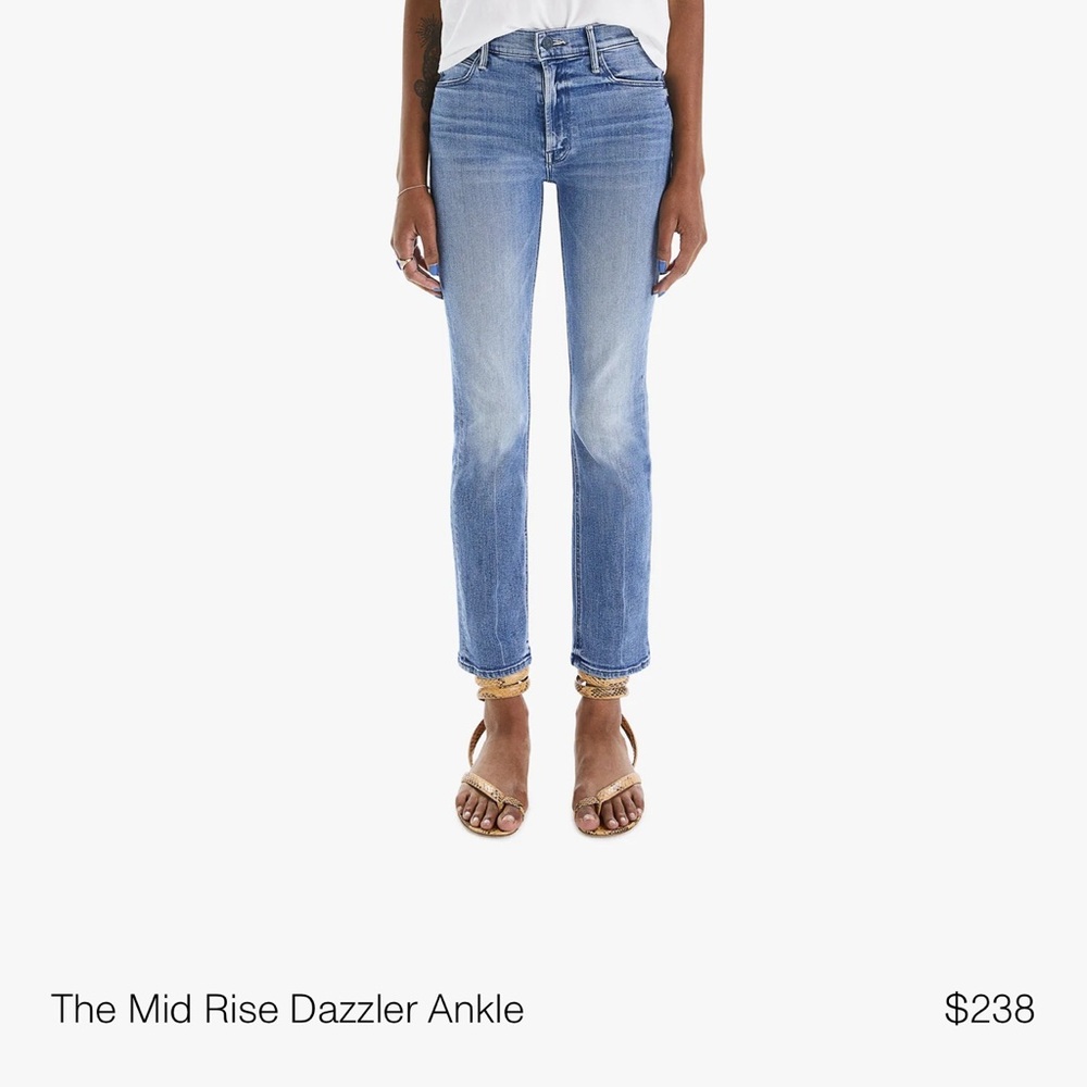 Mid Rise Dazzler Ankle Jeans - Blue